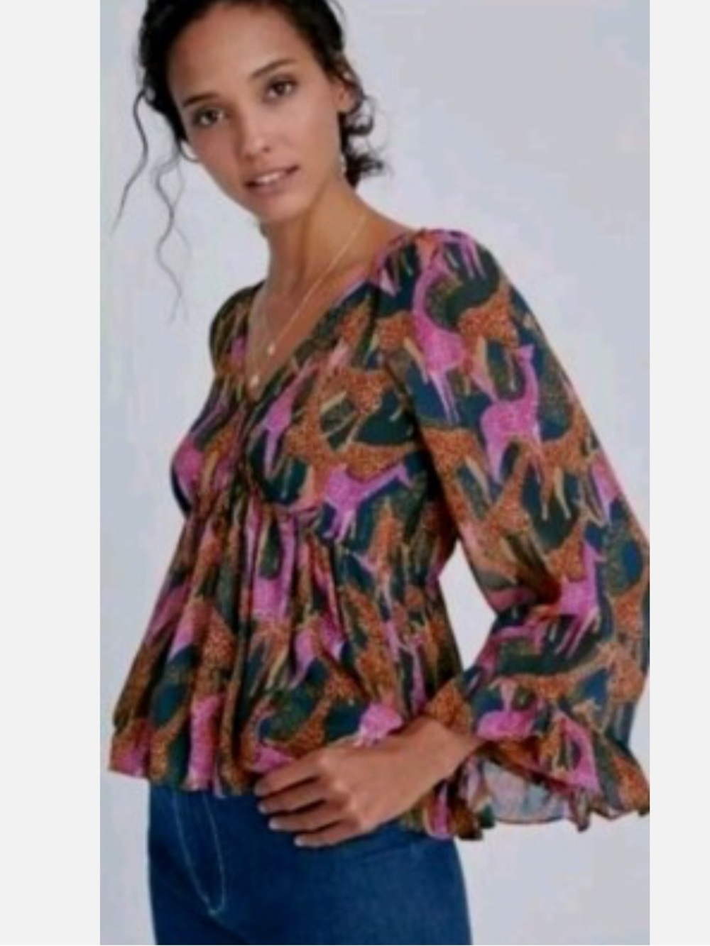 🦒Farm Rio 🦒 Ruffled Blouse & Bonus Buy